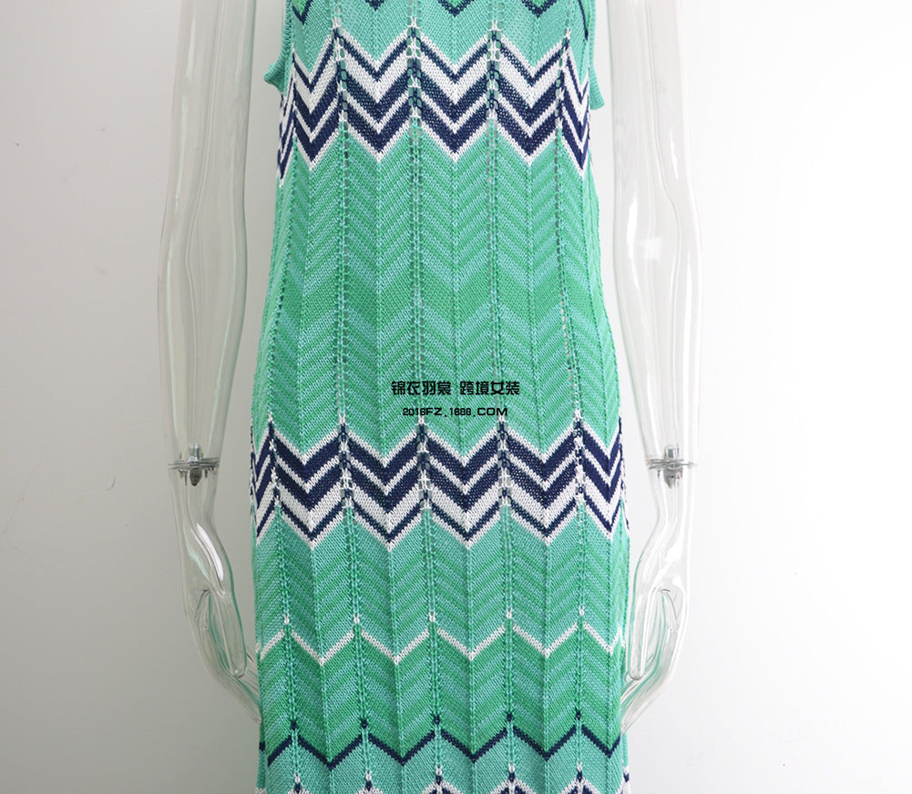 Sexy Women Summer Knitting Long Beach Dresses