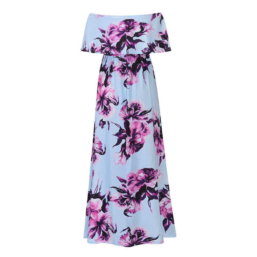 Sexy Strapless Women Boho Long Dresses