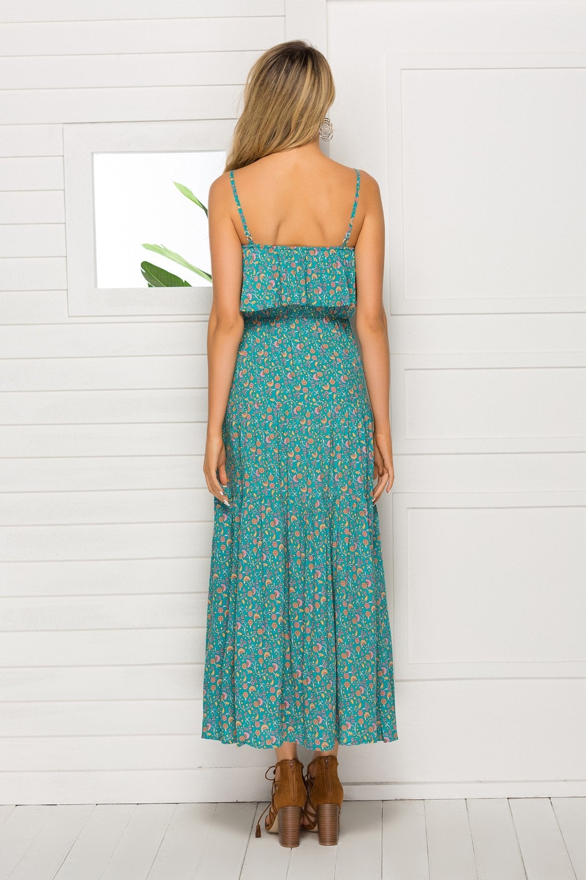 Leisure Bohemian Midi Dresses-STYLEGOING