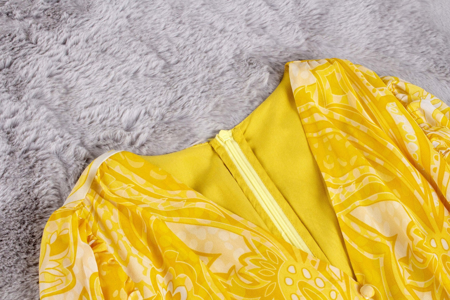 Luxury Yellow Chiffon  Long Dresses