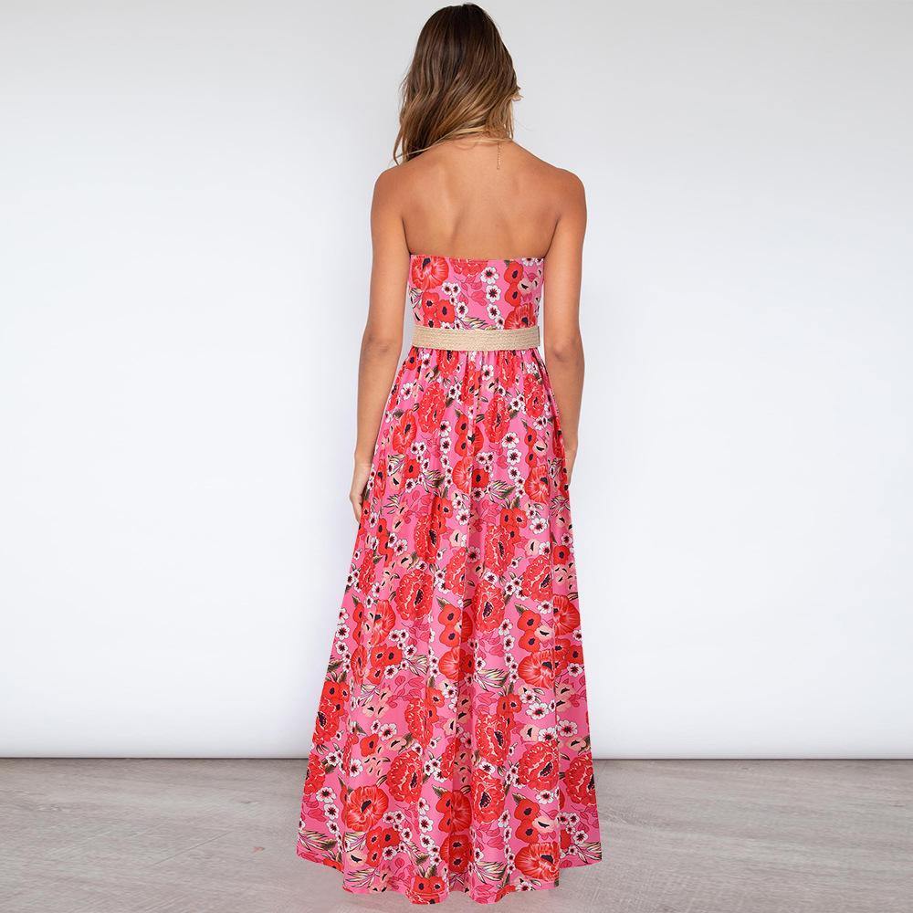 Strapless Summer Long Bohemia Dresses-STYLEGOING