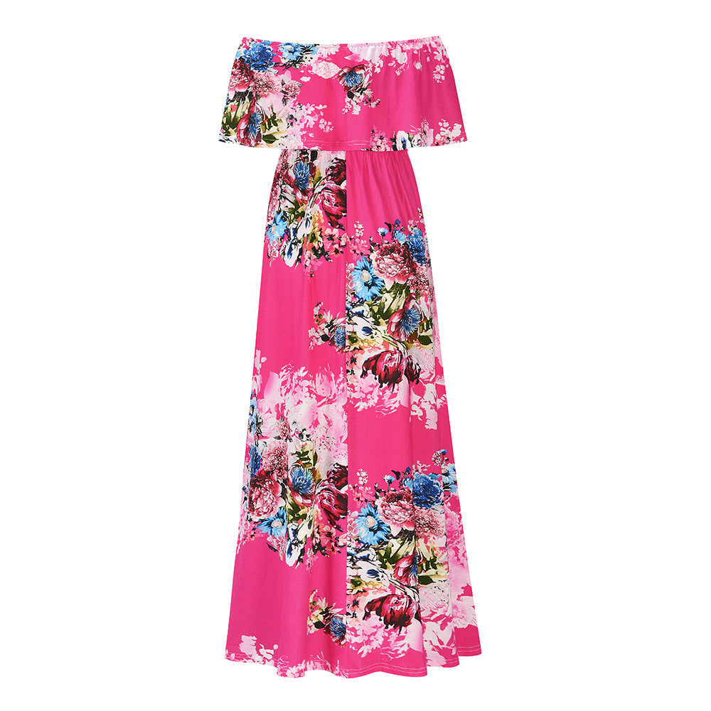 Sexy Strapless Women Boho Long Dresses