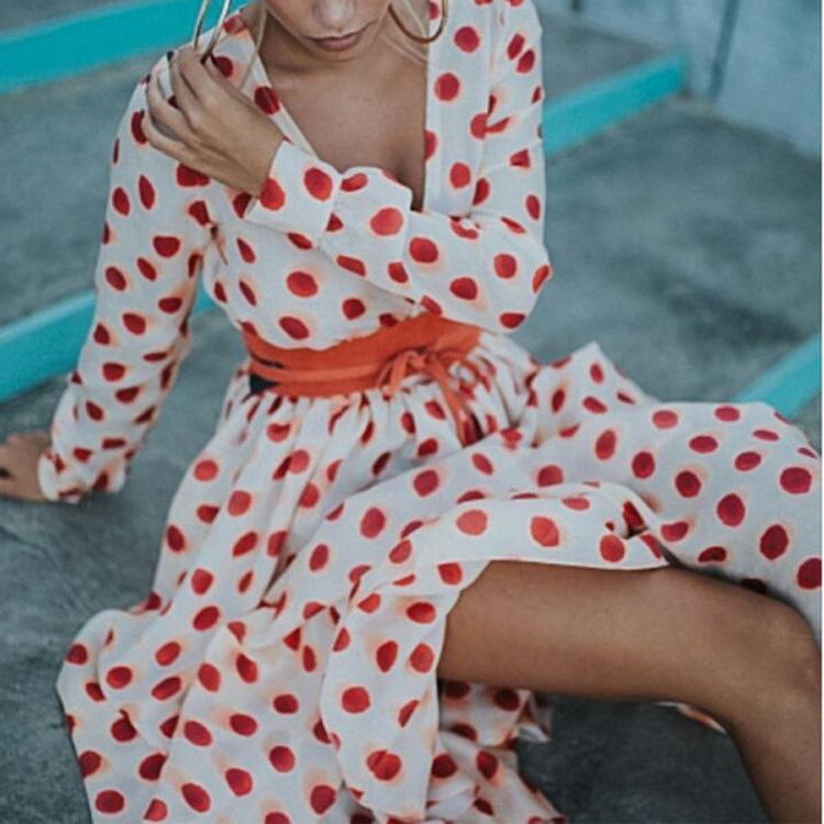 Summer Holiday Dot Sexy Long Dresses-STYLEGOING