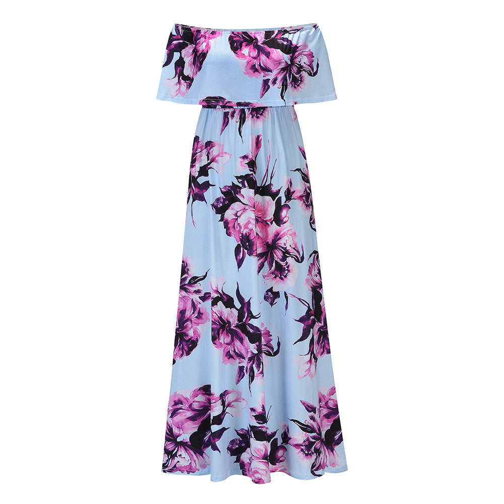 Sexy Strapless Women Boho Long Dresses