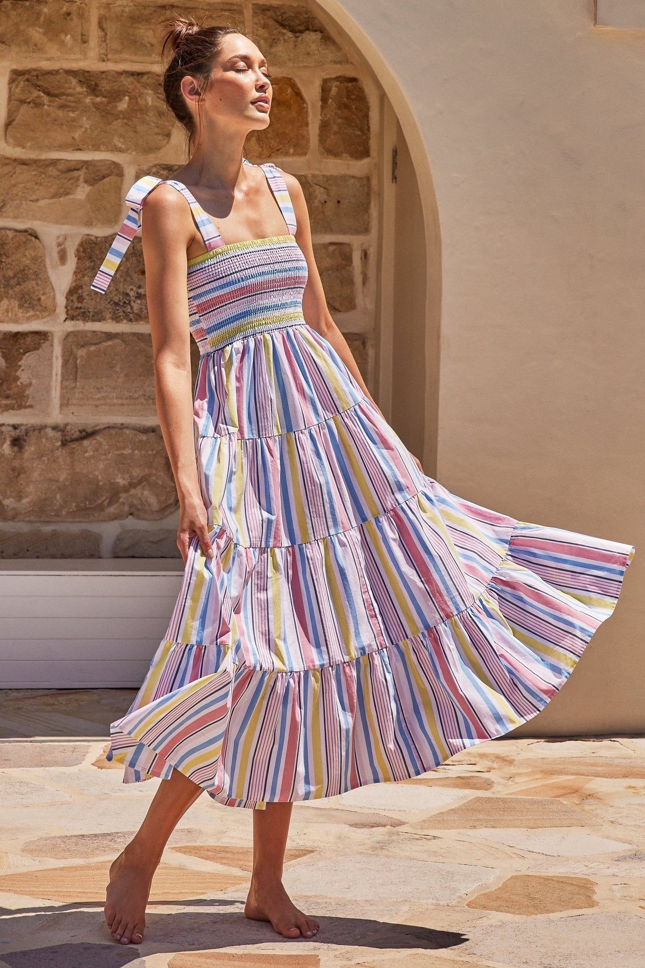 Women Summer Holiday Bangdage Long Dresses-STYLEGOING