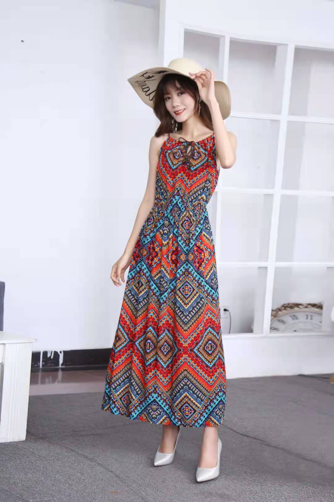 Casual Cotton Summer Long Sleeveless Dresses