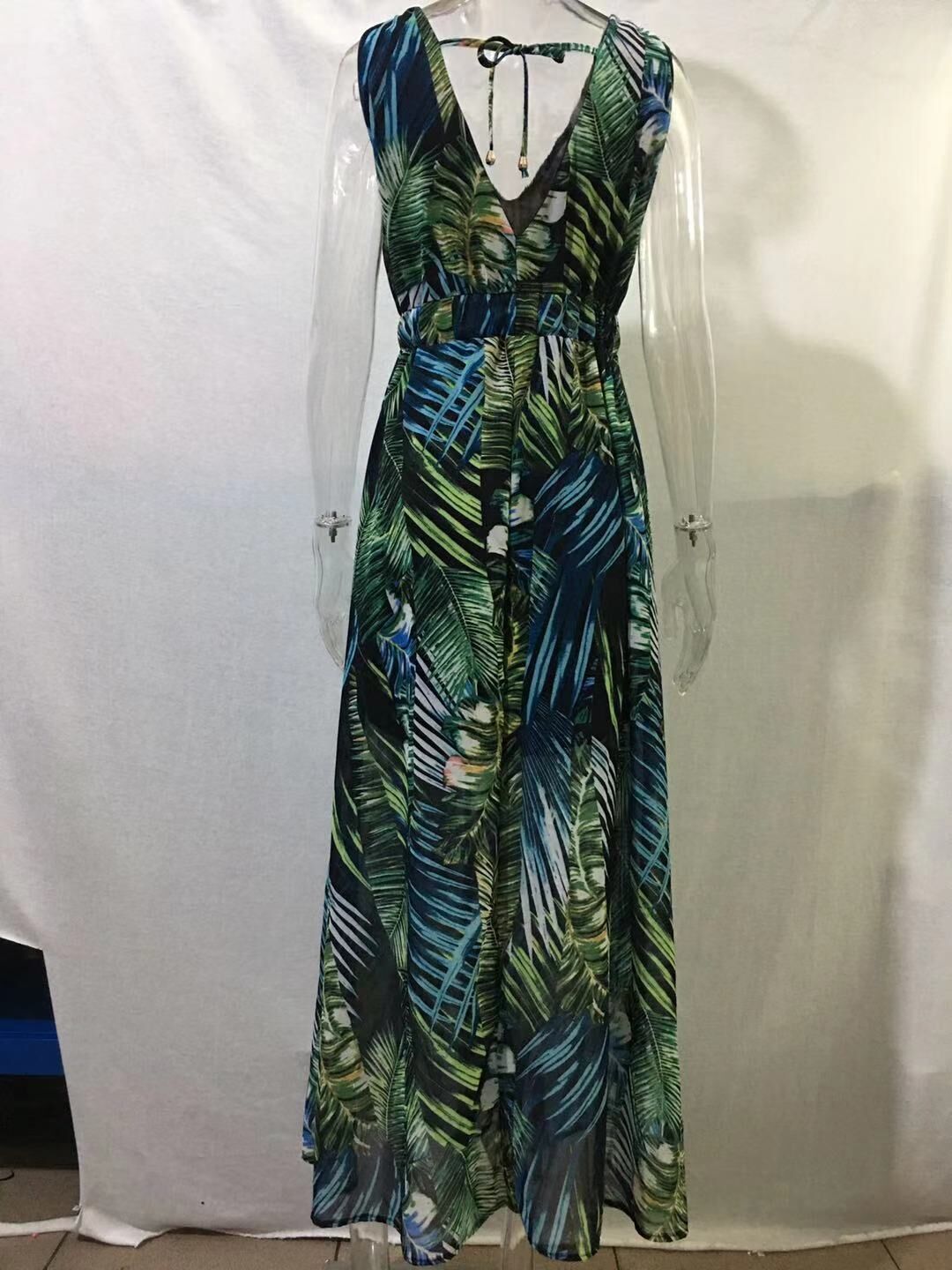 Sexy Summer Backless Lace Up Long Maxi Dresses