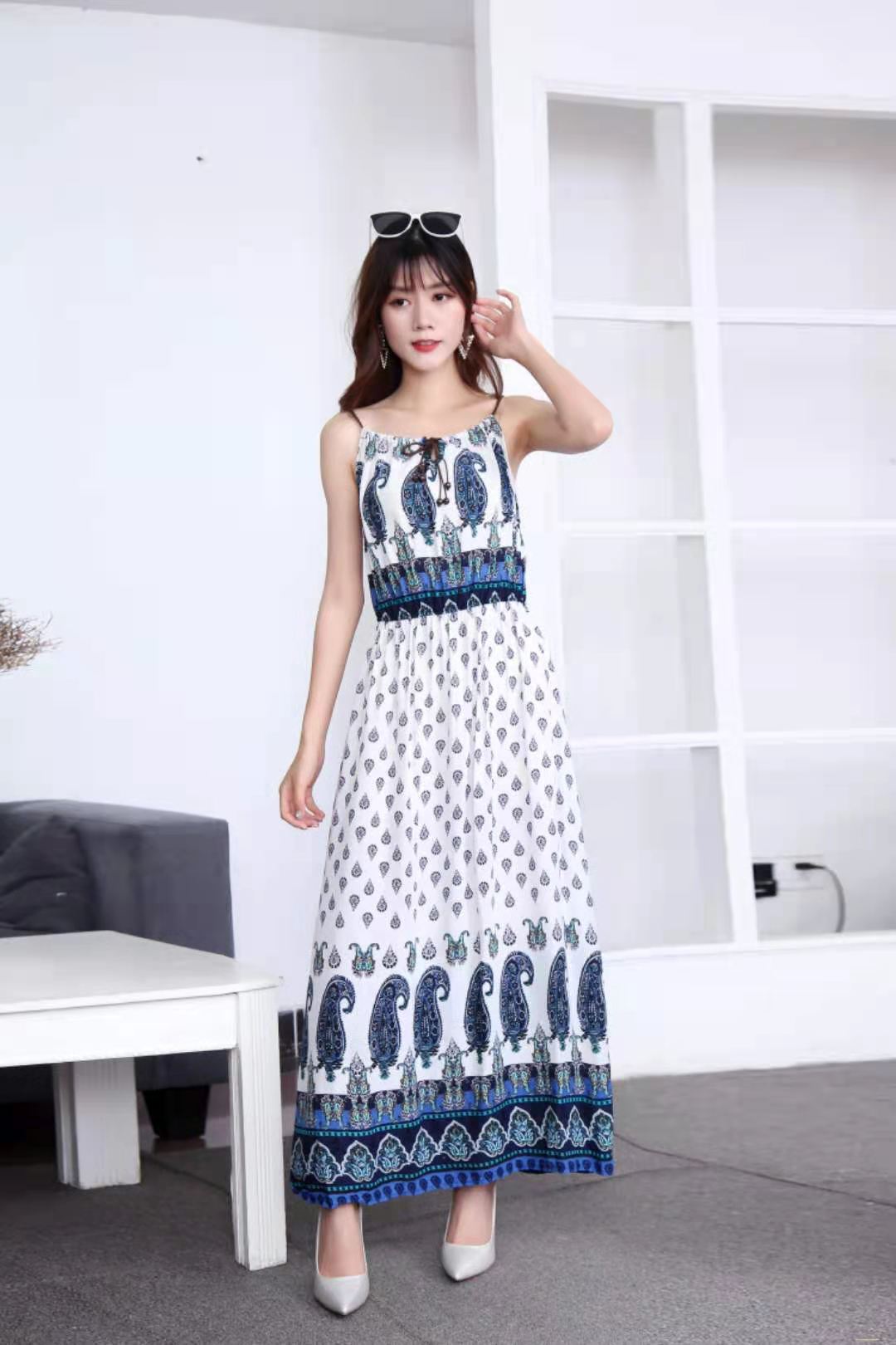 Casual Cotton Summer Long Sleeveless Dresses