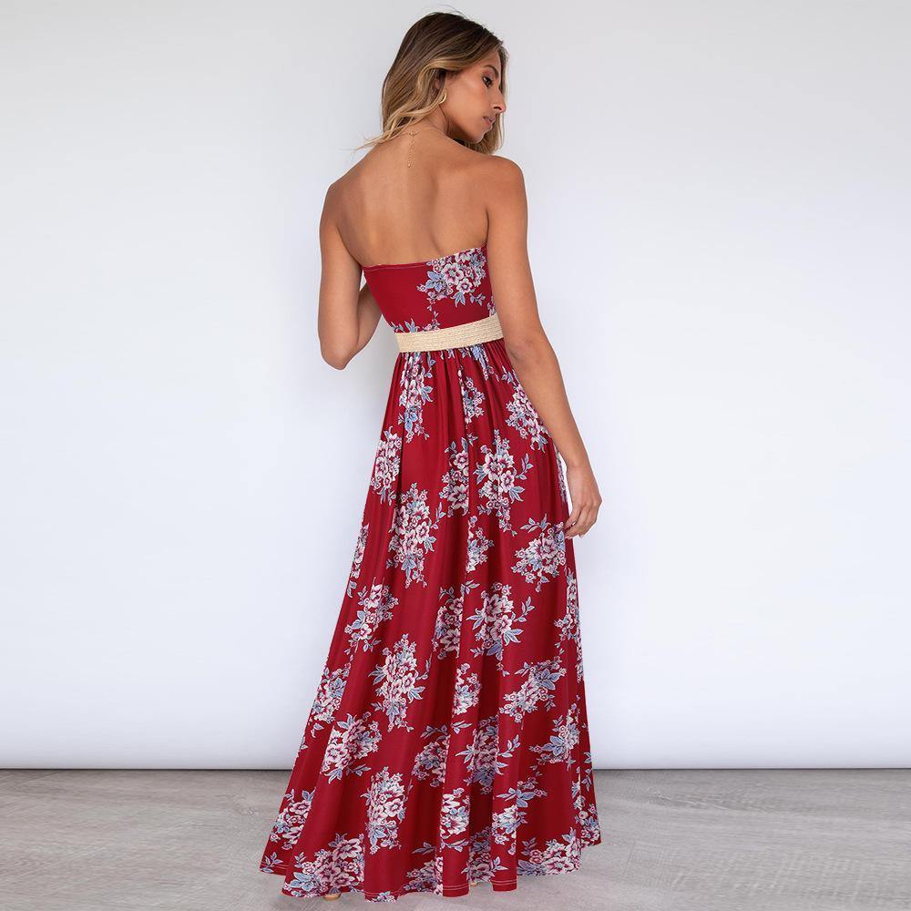 Strapless Summer Long Bohemia Dresses-STYLEGOING