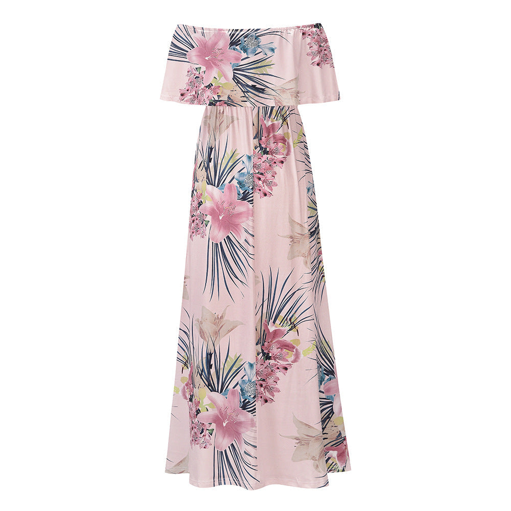 Sexy Strapless Women Boho Long Dresses