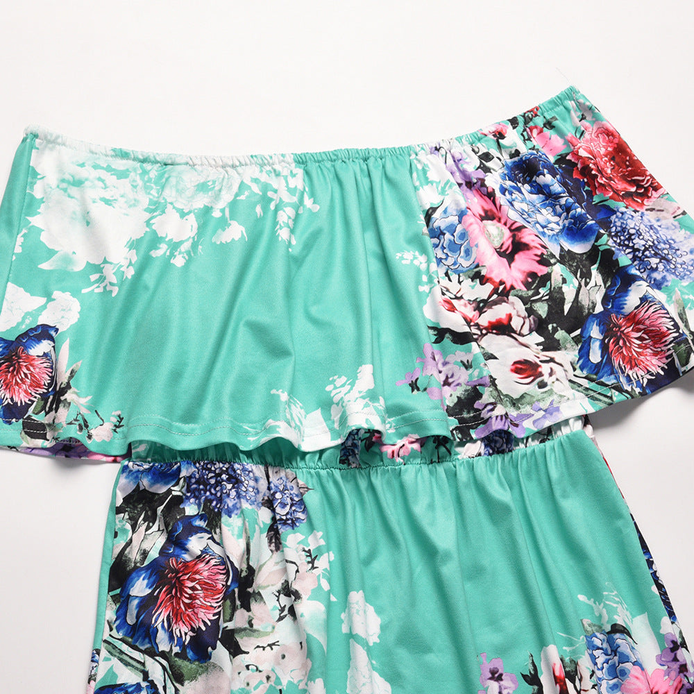 Sexy Strapless Women Boho Long Dresses