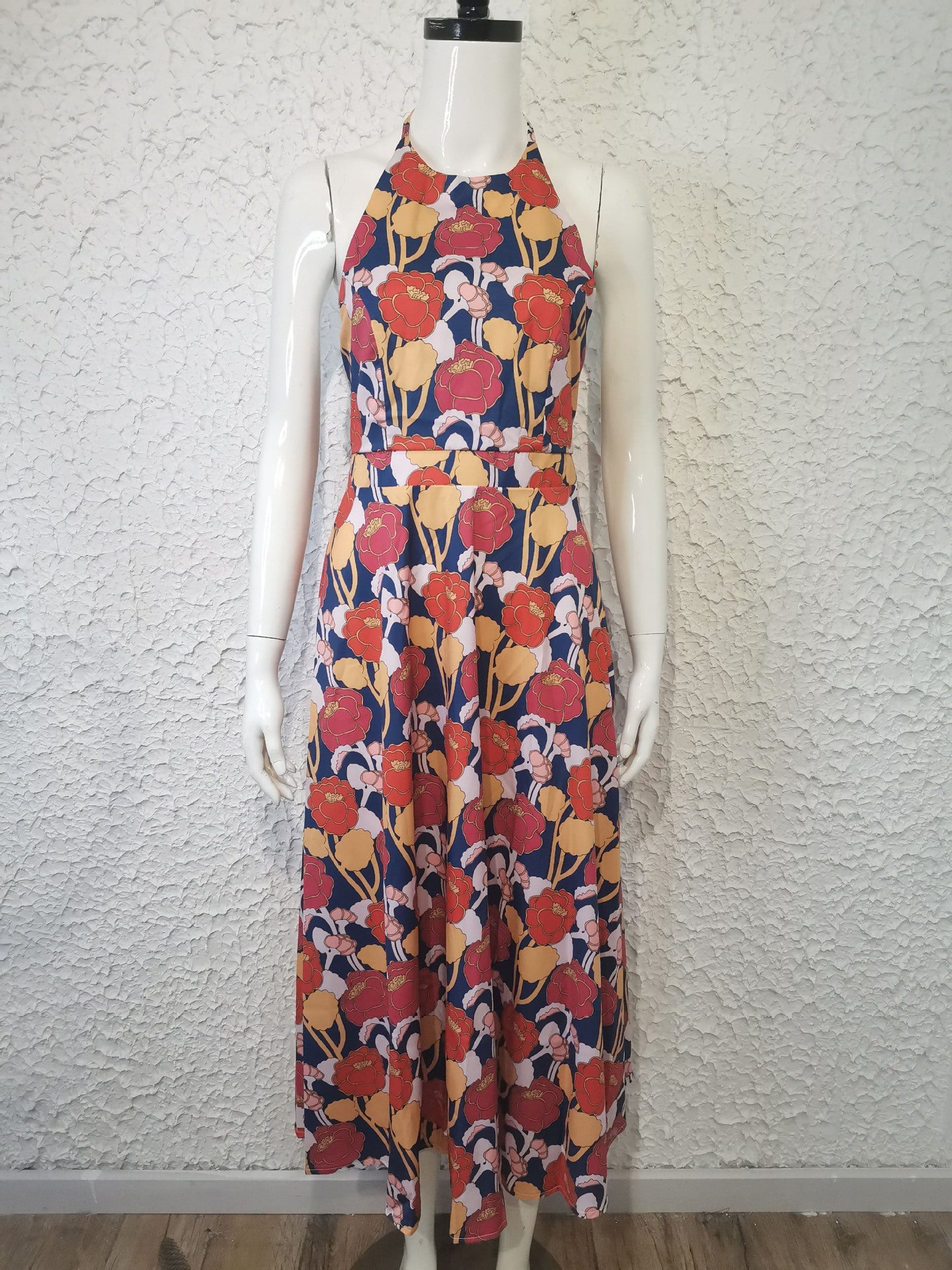 Sexy Floral Print Long Boho Summer Beach Dresses