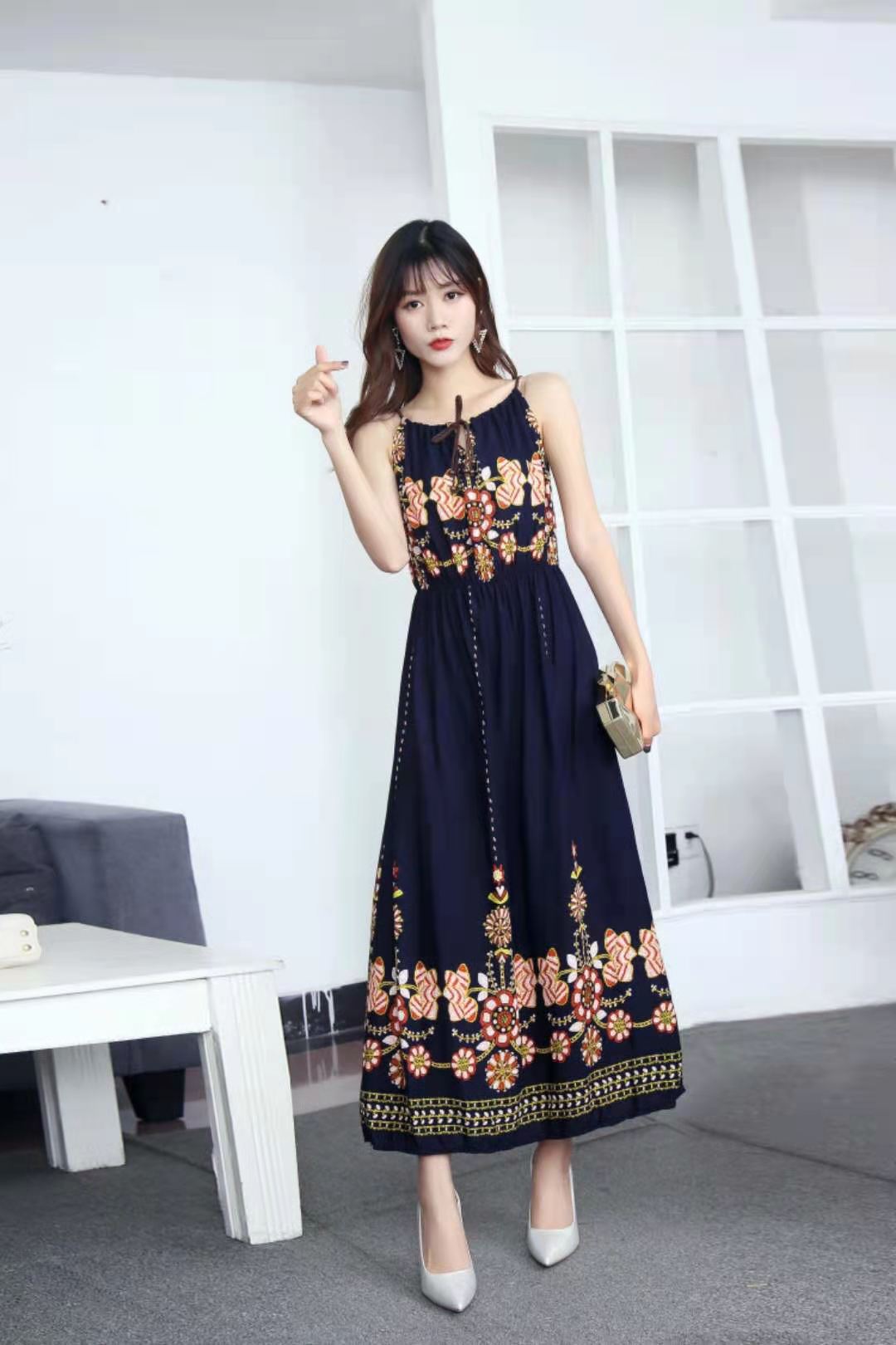 Casual Cotton Summer Long Sleeveless Dresses