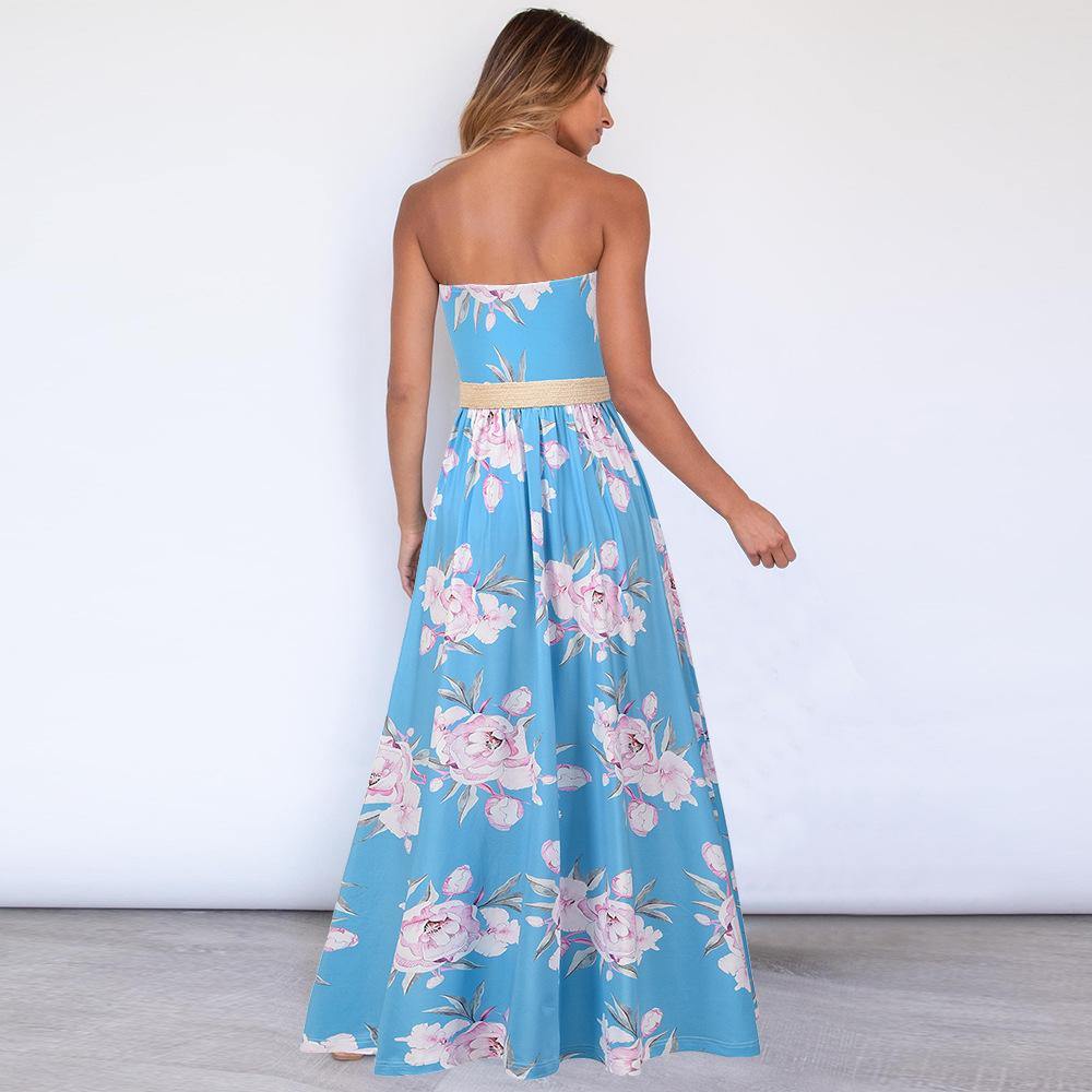 Strapless Summer Long Bohemia Dresses-STYLEGOING