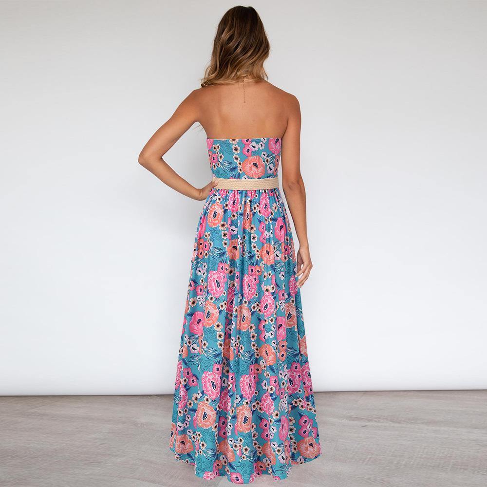 Strapless Summer Long Bohemia Dresses-STYLEGOING