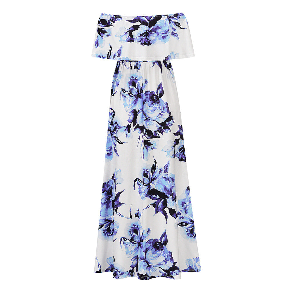 Sexy Strapless Women Boho Long Dresses