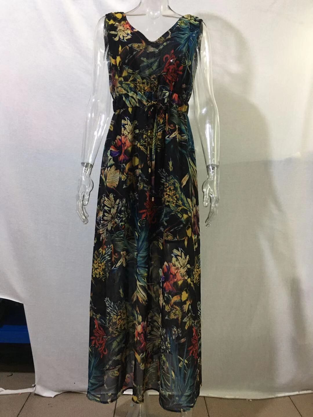 Sexy Summer Backless Lace Up Long Maxi Dresses