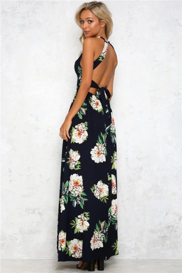 Sexy Summer Chiffon High Waist Beach Long Dresses