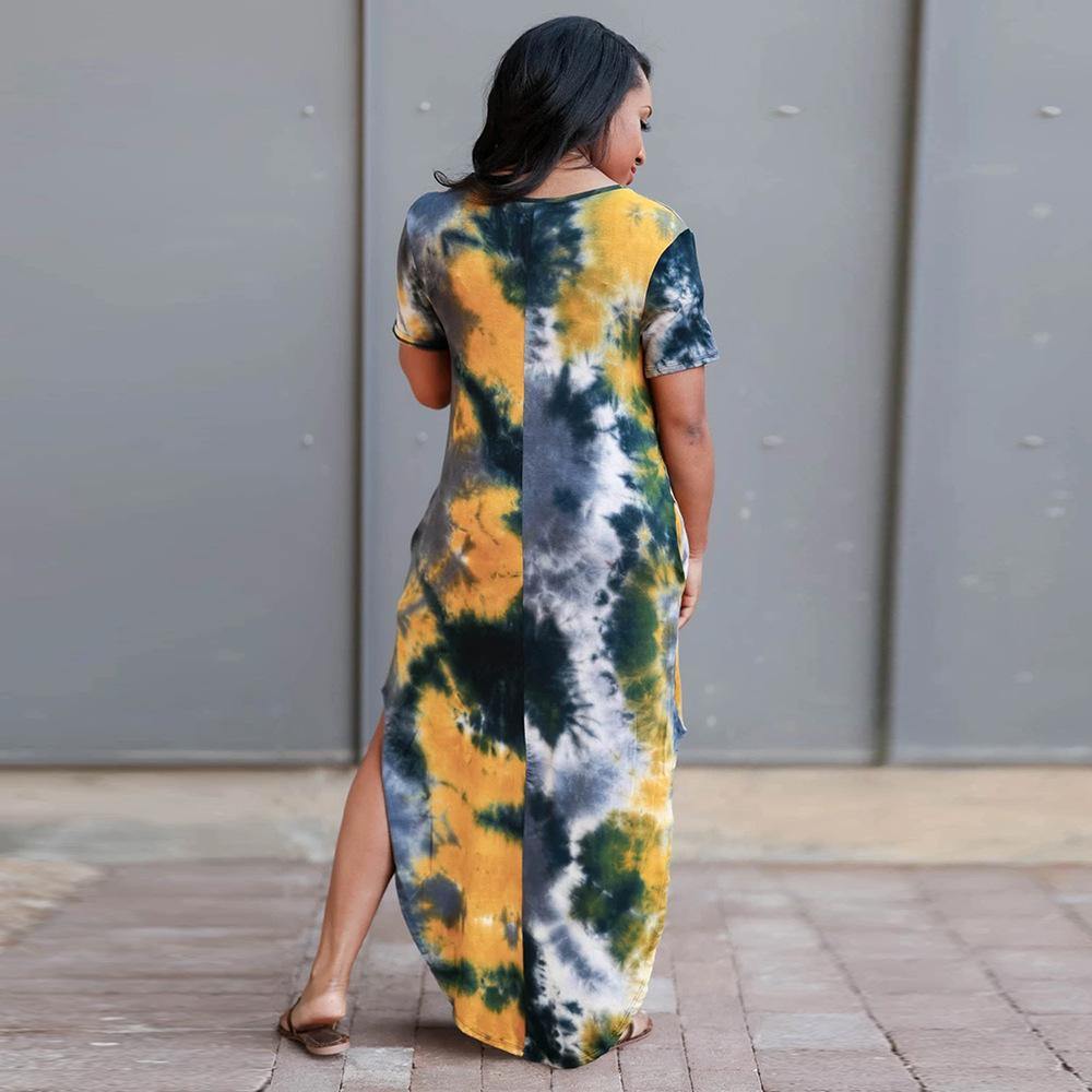 Plus Sizes High Waist Long Summer Dresses-STYLEGOING