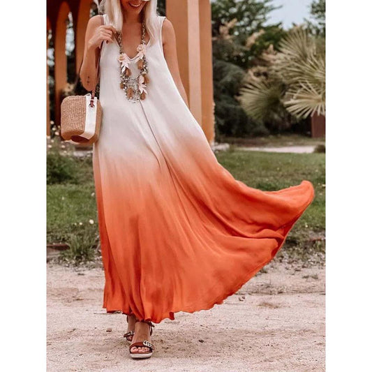 Orange Fashion Classy Long Dresses-STYLEGOING