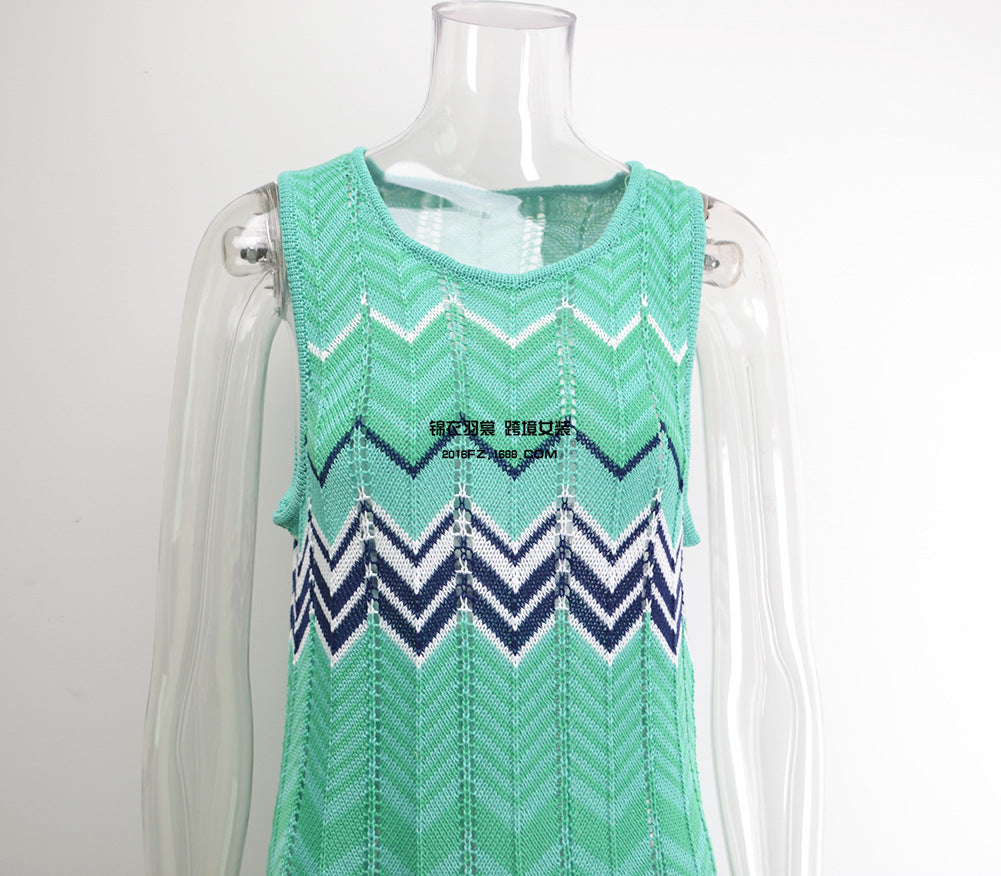 Sexy Women Summer Knitting Long Beach Dresses