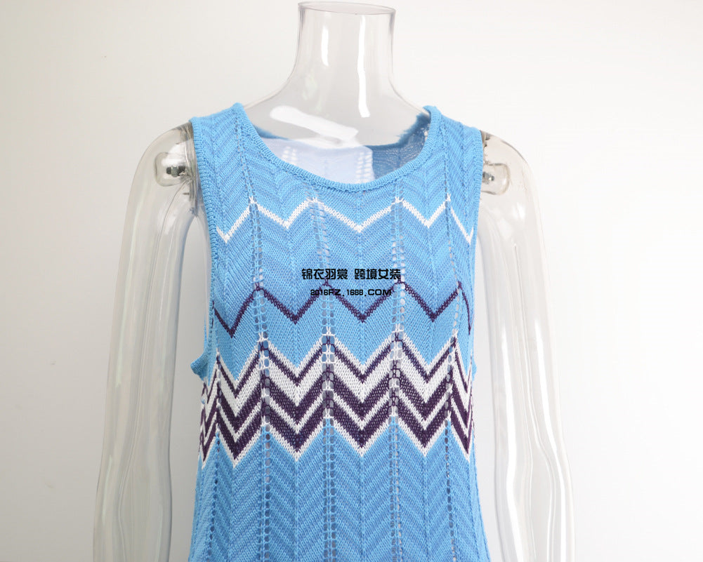 Sexy Women Summer Knitting Long Beach Dresses