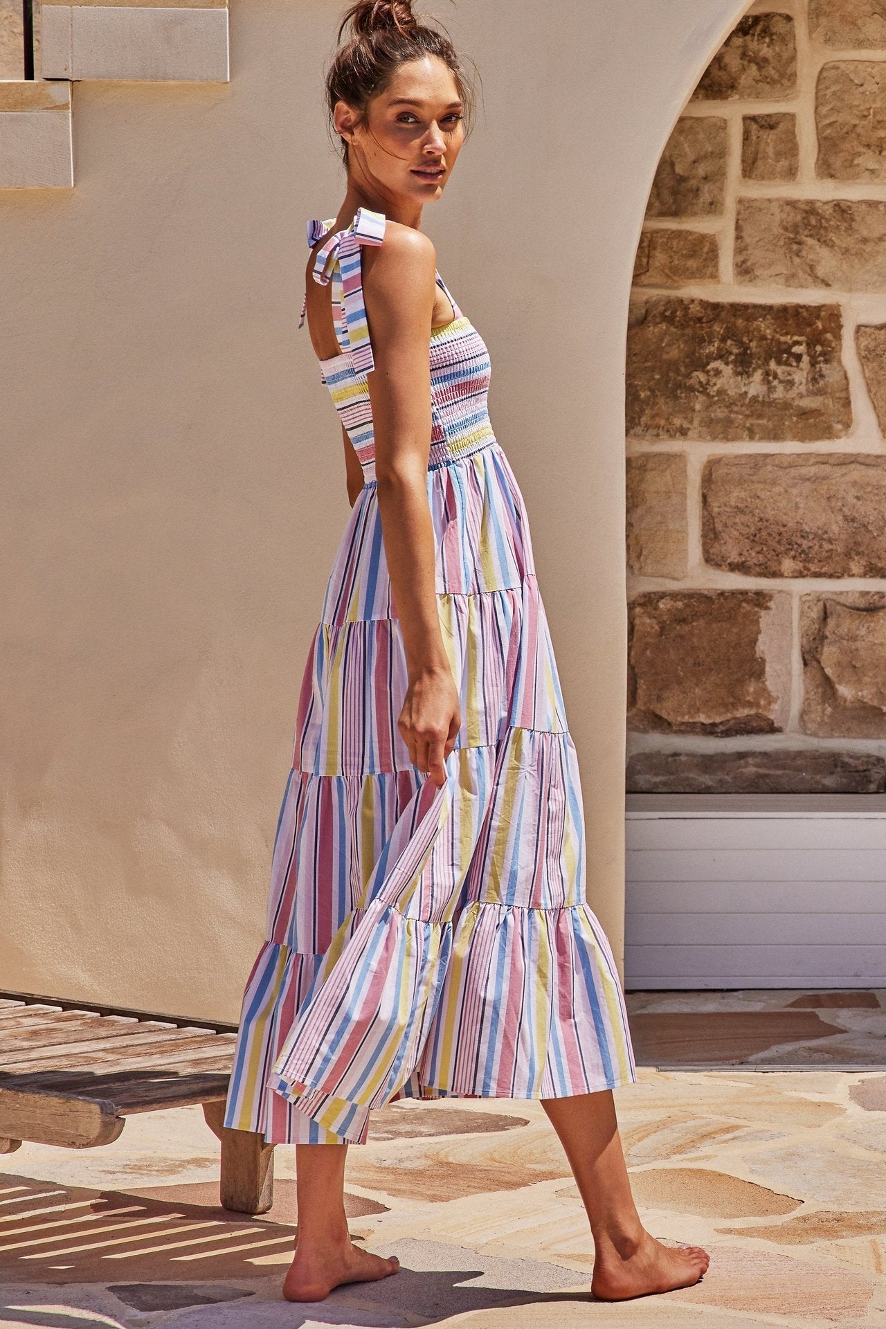 Women Summer Holiday Bangdage Long Dresses-STYLEGOING