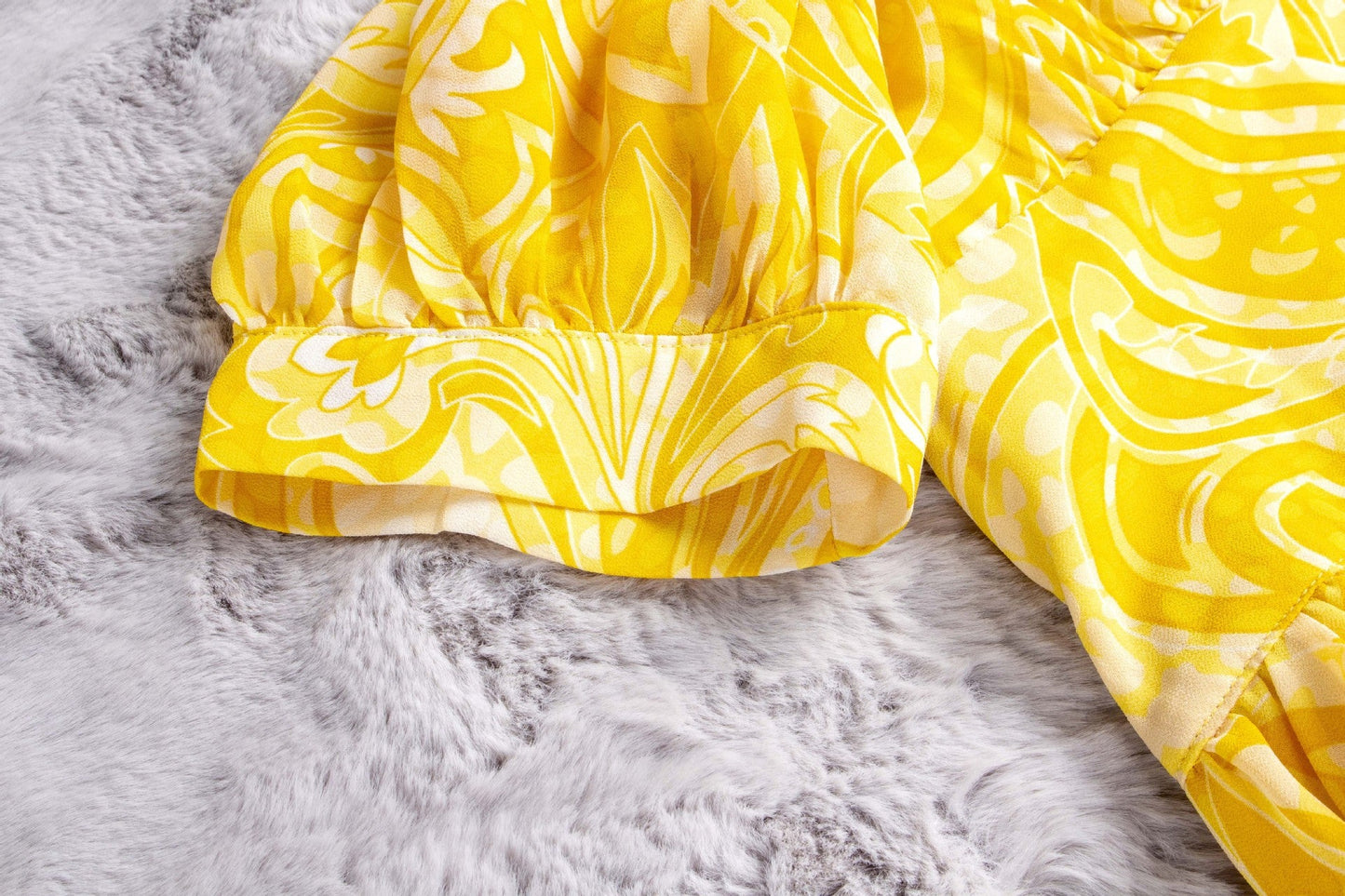 Luxury Yellow Chiffon  Long Dresses