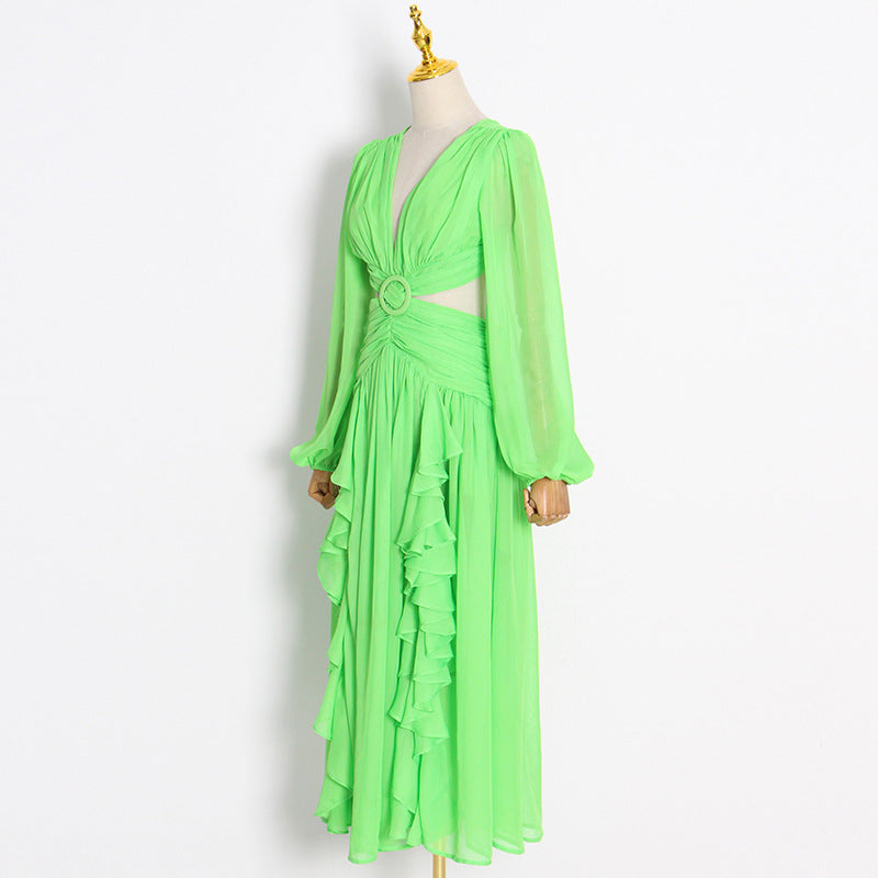 Designed Sexy Summer Holiday Green Long Dresses