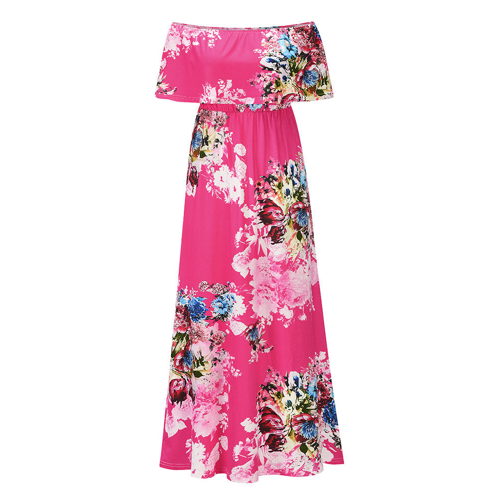 Sexy Strapless Women Boho Long Dresses