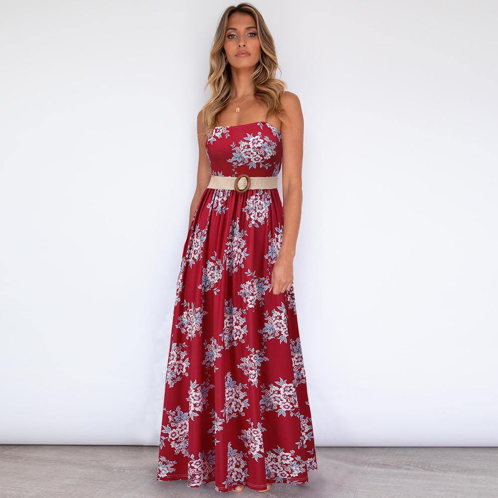 Strapless Summer Long Bohemia Dresses-STYLEGOING