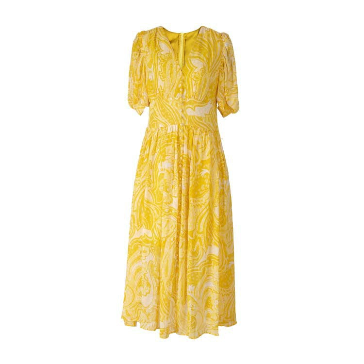 Luxury Yellow Chiffon  Long Dresses