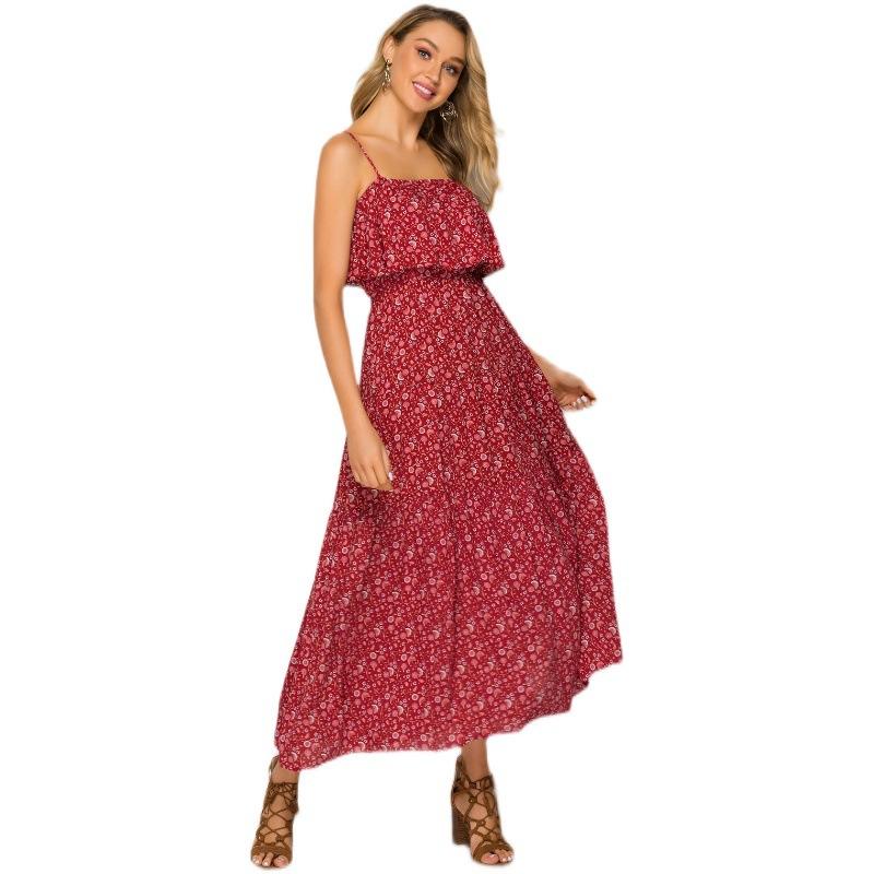 Leisure Bohemian Midi Dresses-STYLEGOING