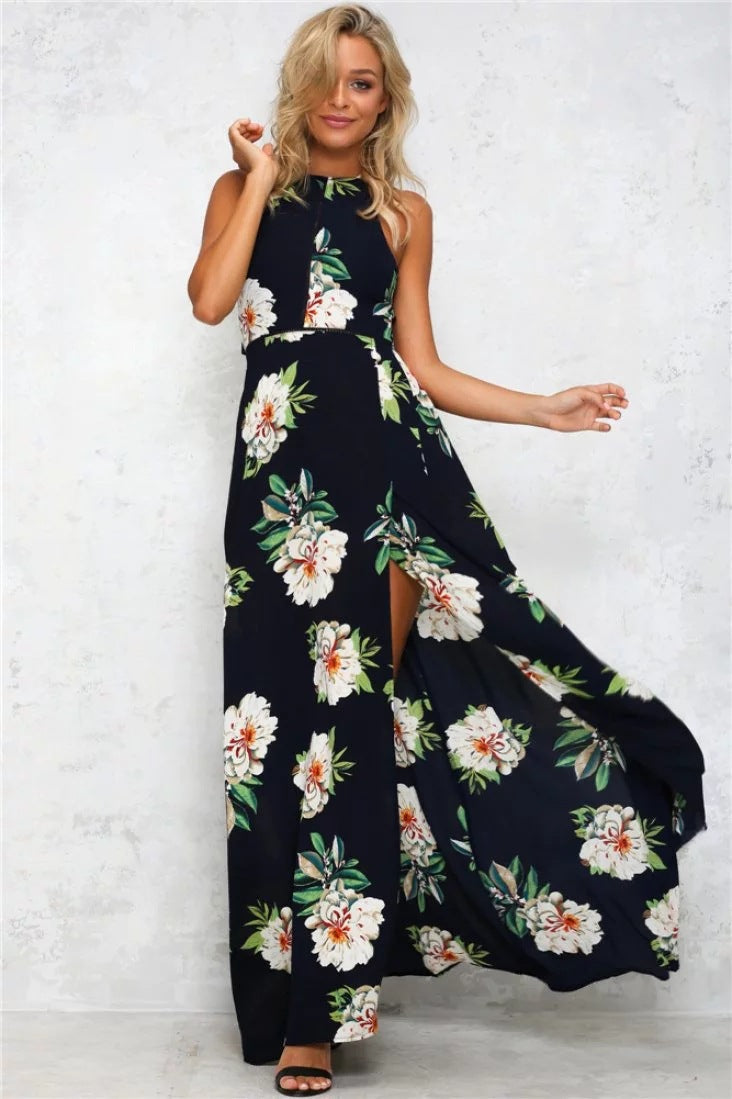 Sexy Summer Chiffon High Waist Beach Long Dresses
