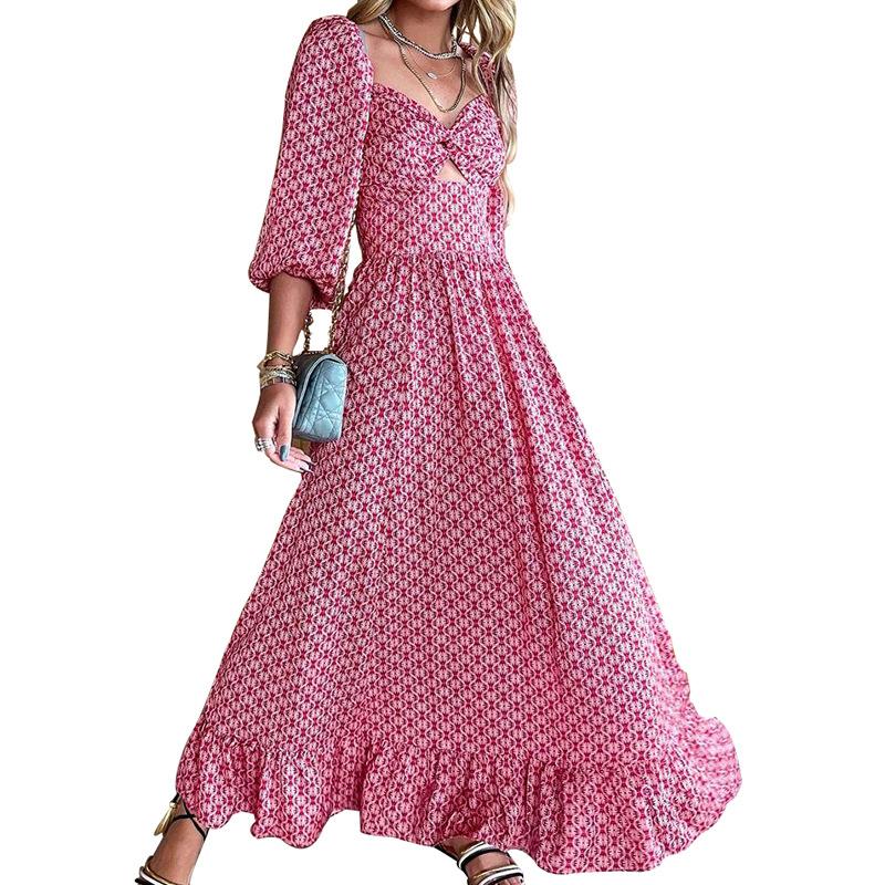 Summer Long Sleeves Long Maxi Dresses-STYLEGOING