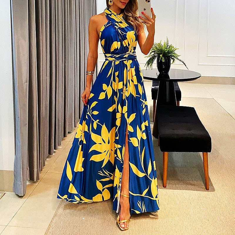 Summer Halter High Waist Women Long Dresses