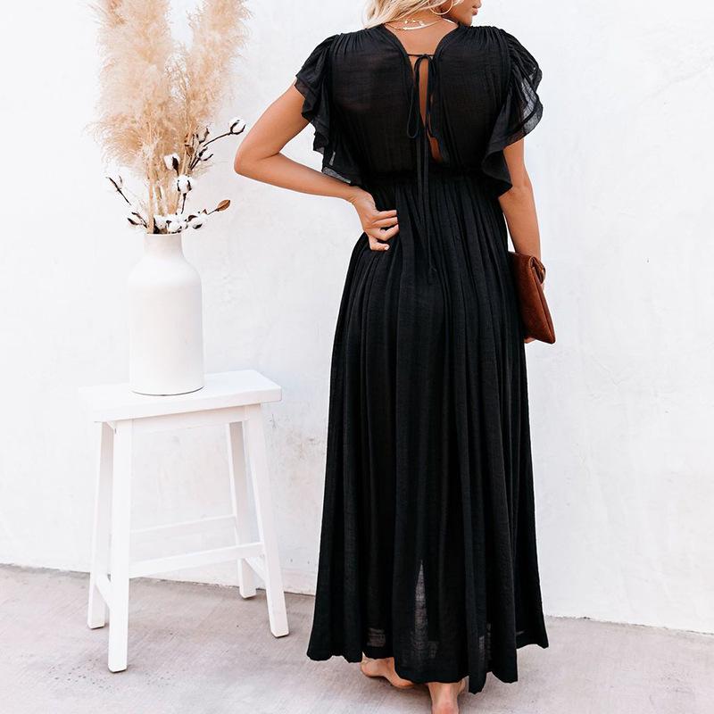 Classy Summer Beach Simple Long Dress-STYLEGOING