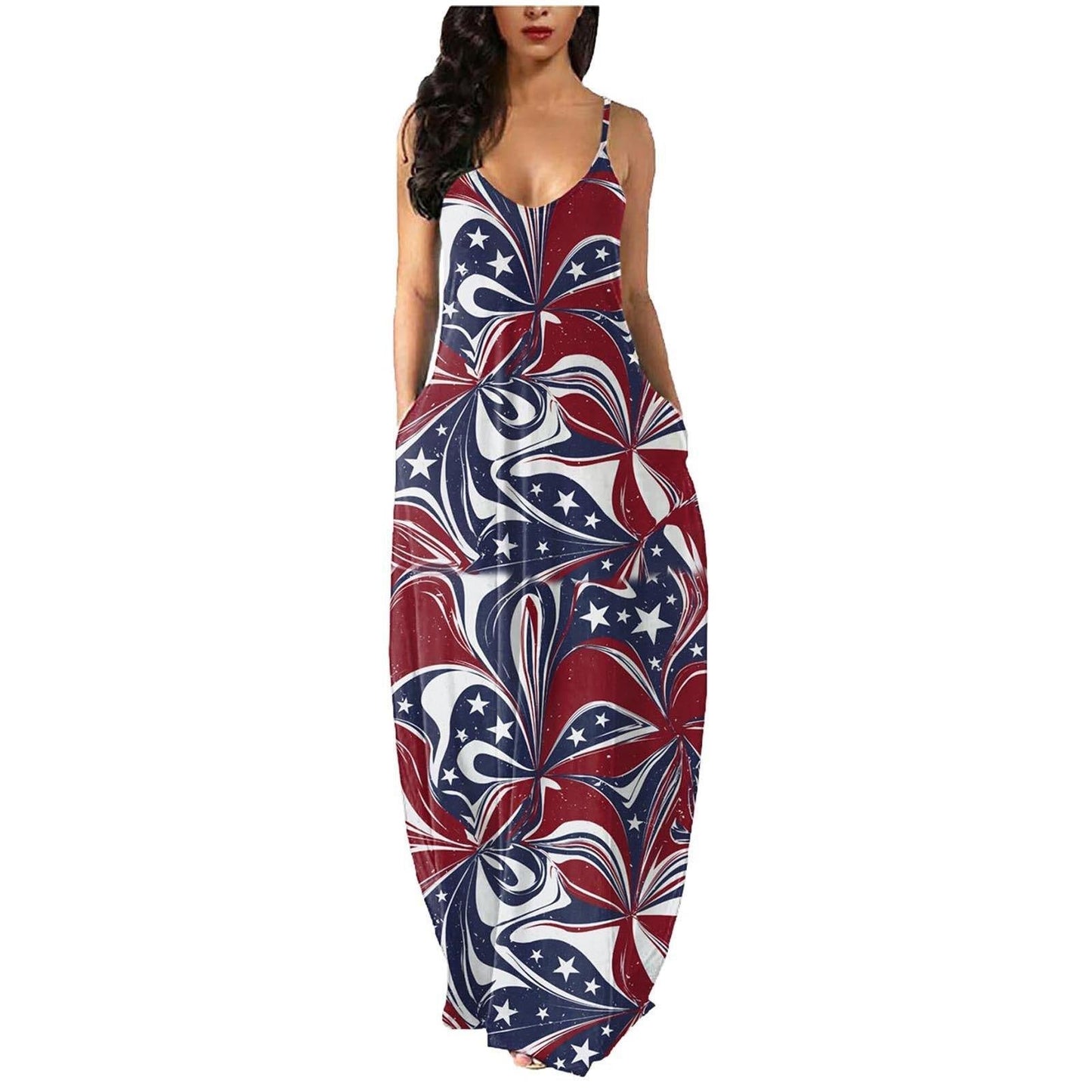 Women New Print Long Maxi Dresses On Sale-STYLEGOING