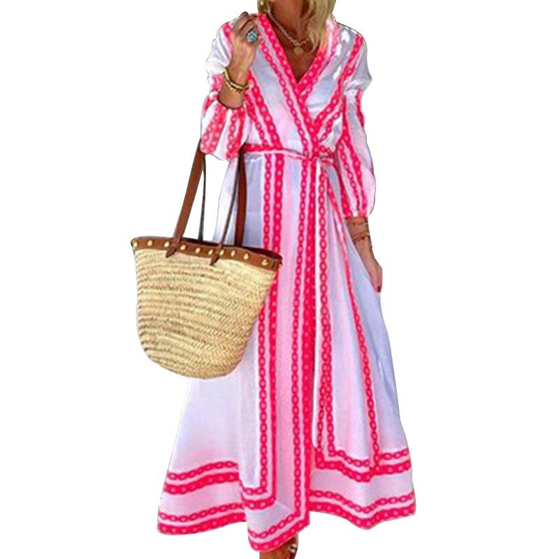 Summer Boho Long Sleeves Fashion Dresses-STYLEGOING