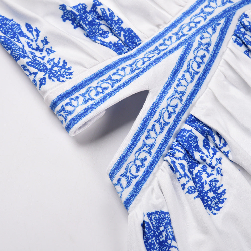 Vintage Sexy Backless Bandage Long Boho Holiday Dresses