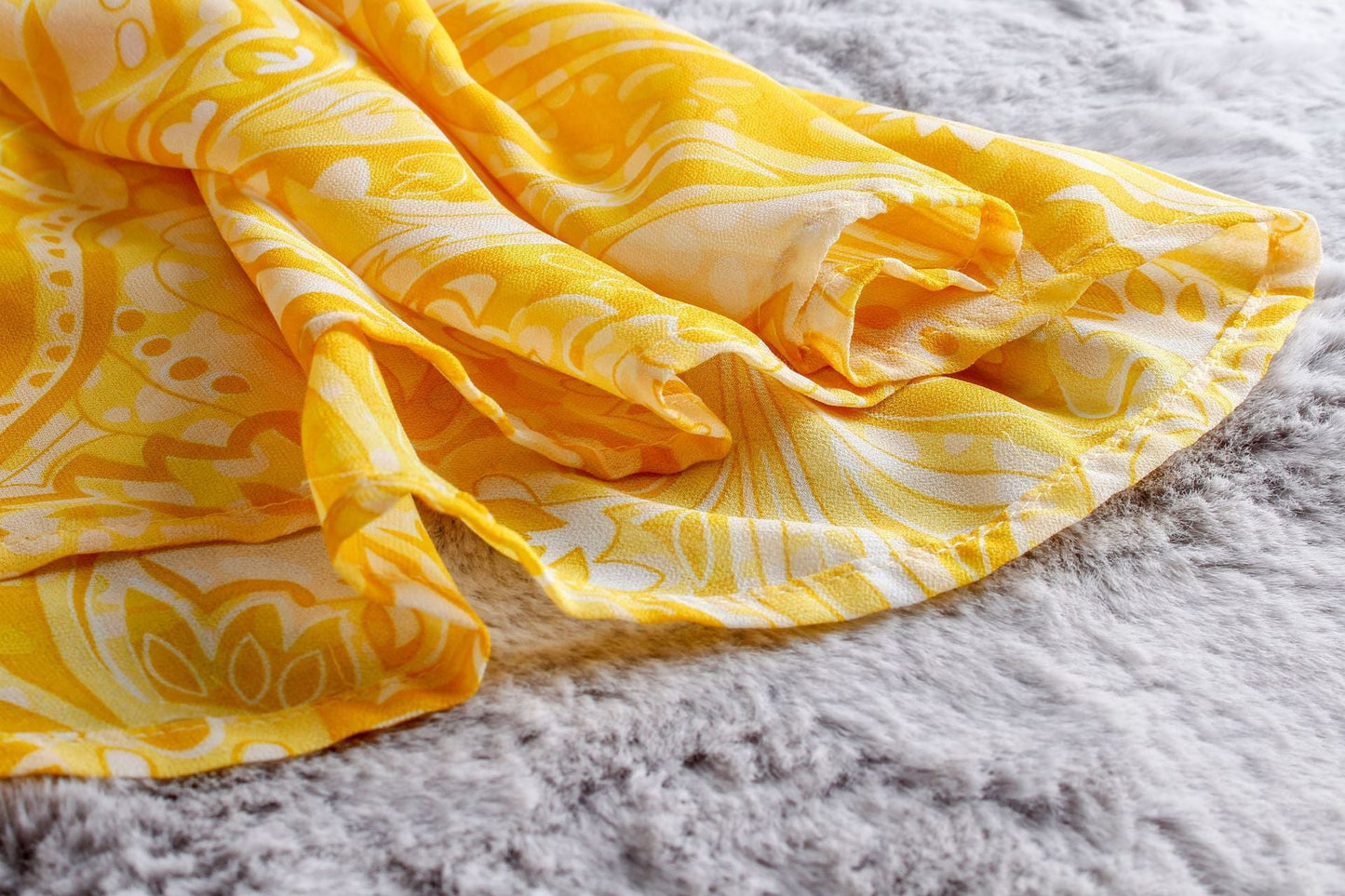 Luxury Yellow Chiffon  Long Dresses