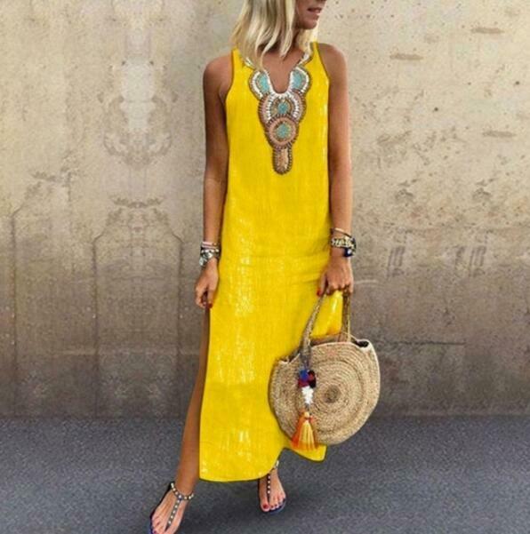 Summer Casual Boho Long Maxi Dress-STYLEGOING