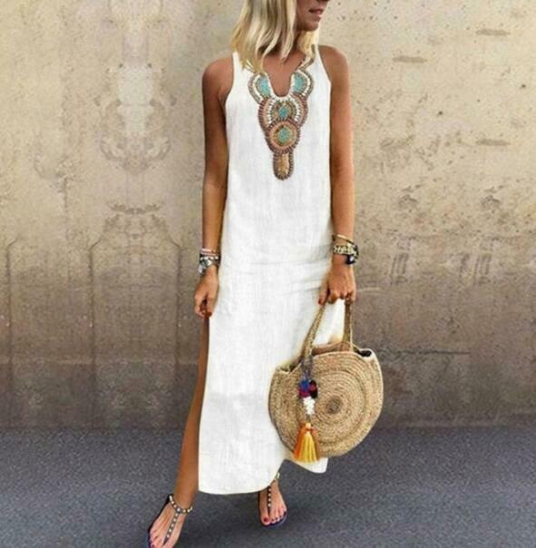 Summer Casual Boho Long Maxi Dress-STYLEGOING